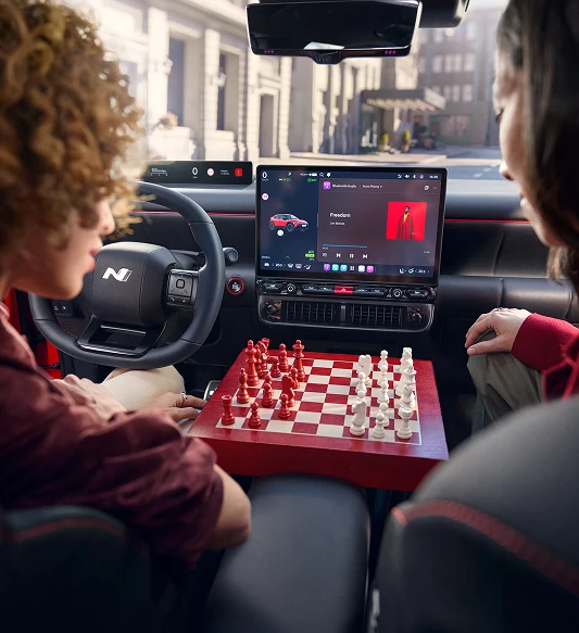 Relaxing inside the Hyundai IONIQ 3